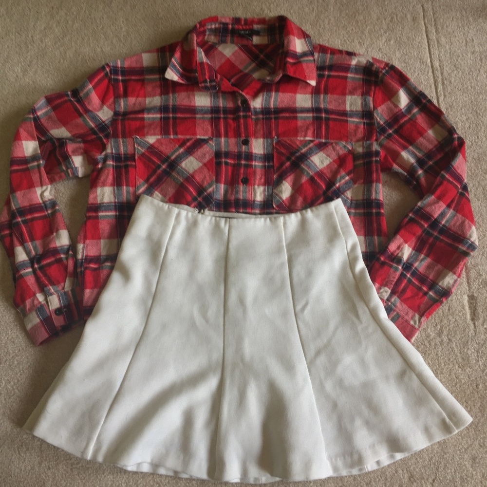 Forever 21 Cute White Tennis Short Summer Skirt
